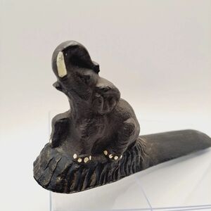 Elephant Design Black Door Stopper